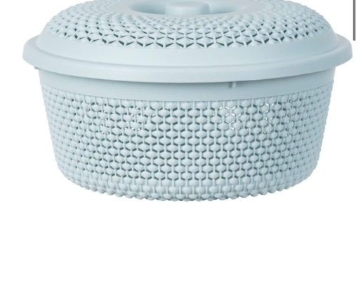 Rổ nắp tròn chấm bi Hokori 3268